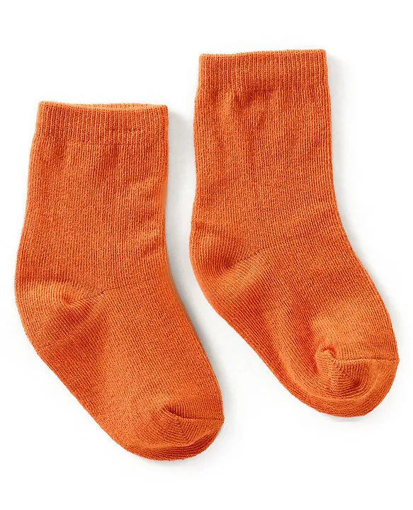 Anti Bacterial Ankle Length Non Terry Solid Color Socks Pack of 3 - Pink Orange & Blue