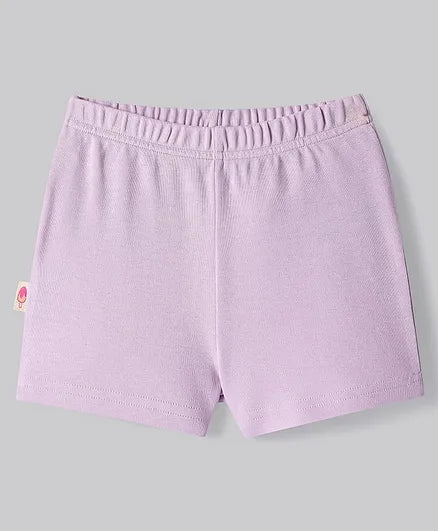 100% Cotton Printed Half Sleeves Shorts Set Pack of 2 - Vanilla Ice/Ballerina