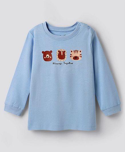 100% Cotton Chest Print T-Shirt with Aop Pajama Set