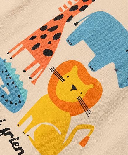 100% Cotton Animal print T-Shirt and Shorts Set (Pack of 2) - Multicolor