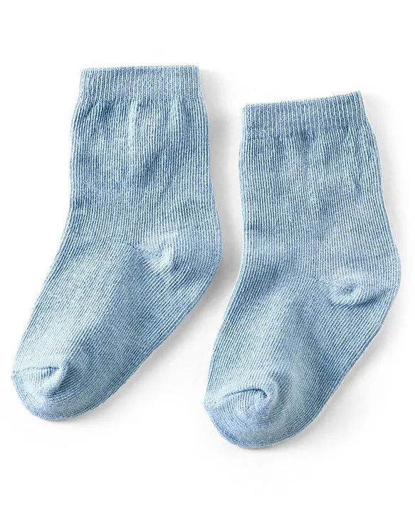 Anti Bacterial Ankle Length Non Terry Solid Color Socks Pack of 3 - Pink Orange & Blue