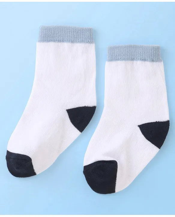 Cotton Blend Ankle Length Anti Bacterial Socks Stripes Design Pack of 3 - White & Yellow