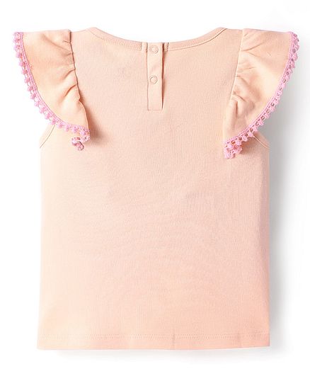 Sunshine Printed T-Shirt & Shorts Set - Peach